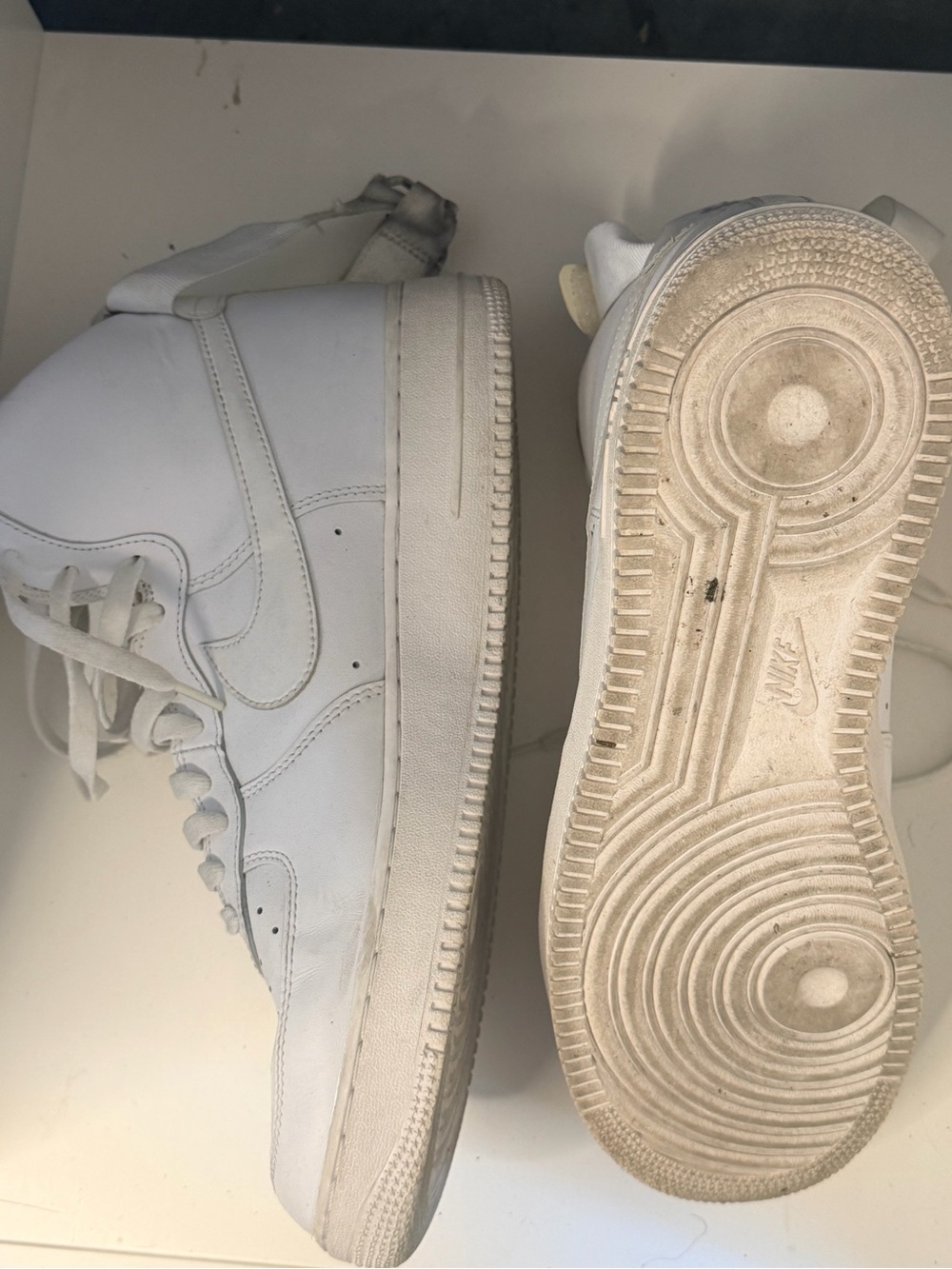 White Nike Air Force ones
